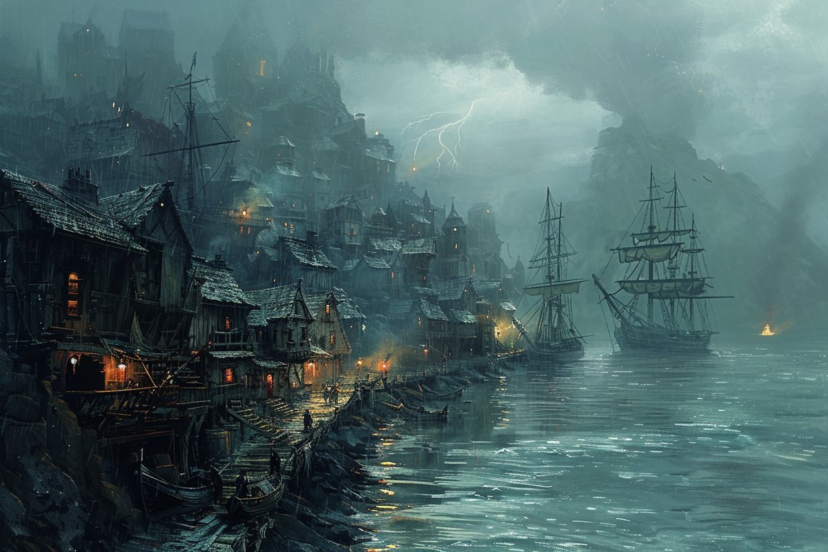Pirates Cove — a seedy harbor on a volcanic island