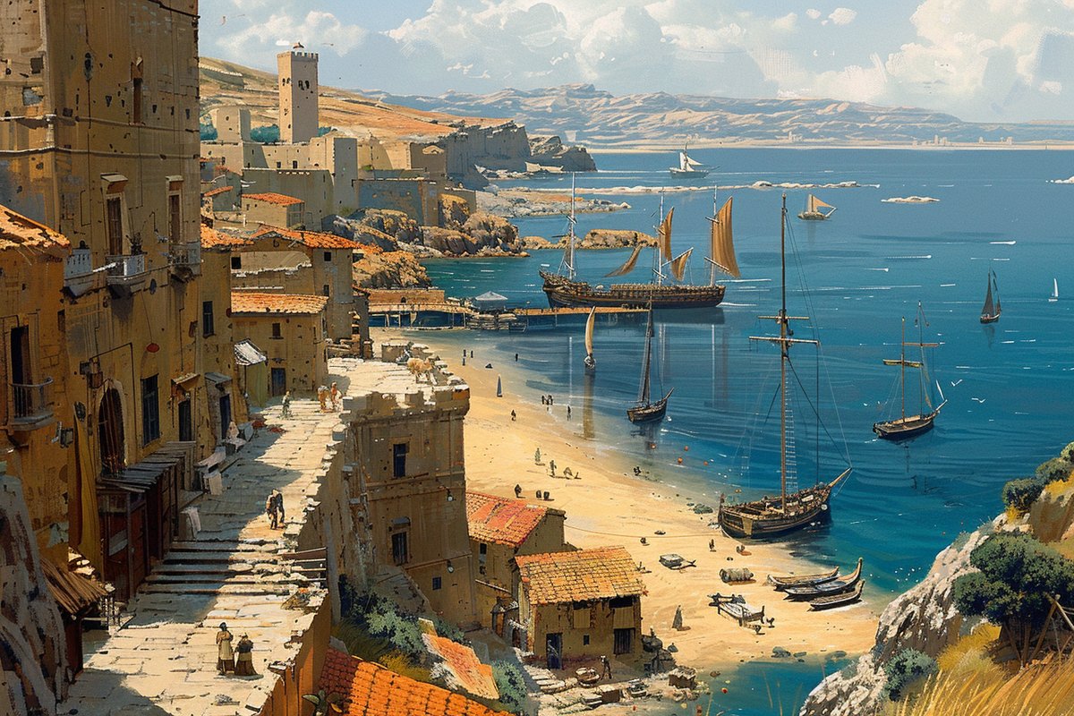 The coastal trading town of Southpoint